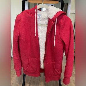 Old Navy Sherpa Lined Zip Up Hoodie